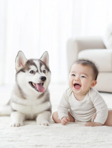 赤ちゃんとハスキー犬が安心 同居の新常識7つ