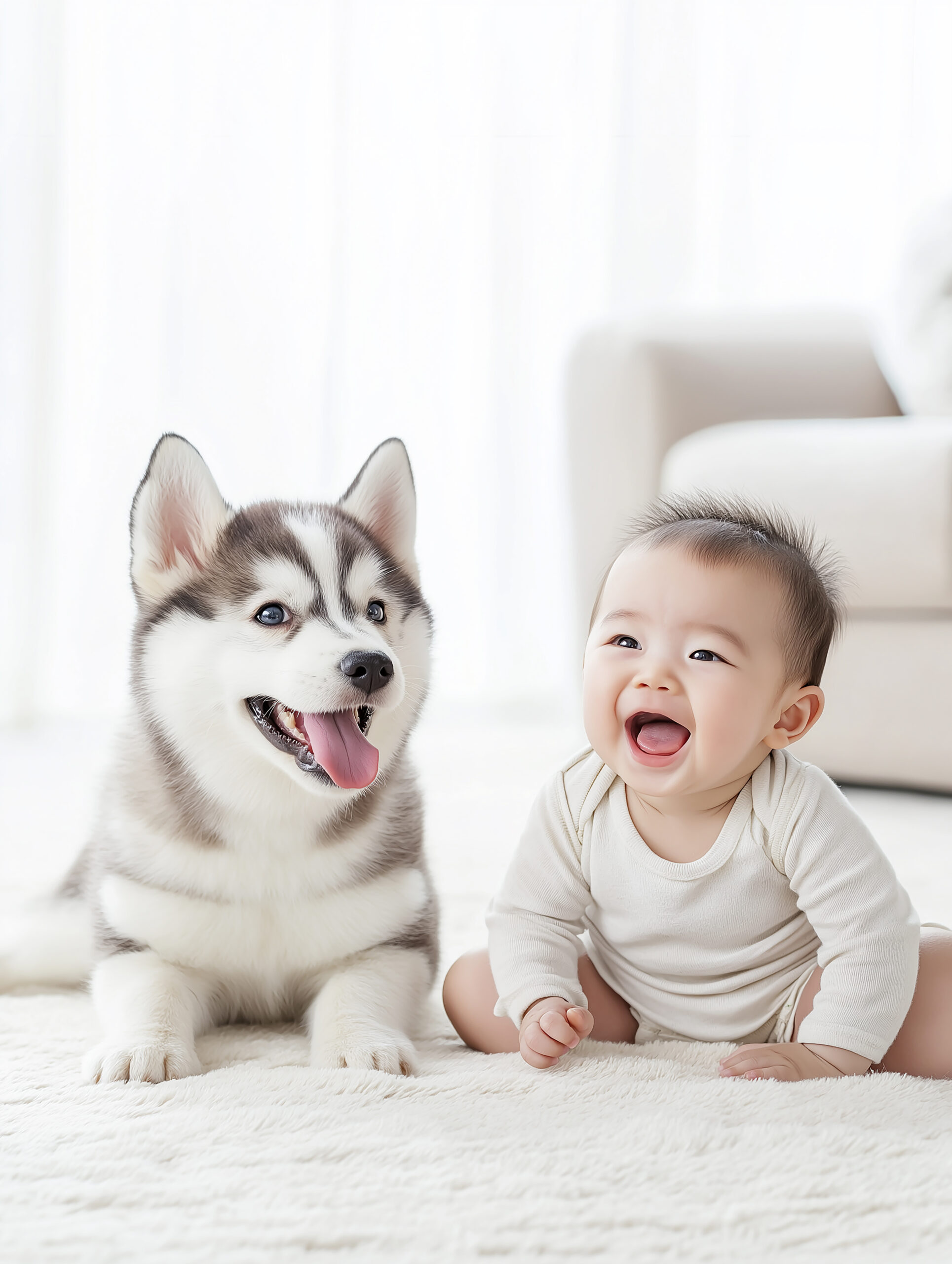 赤ちゃんとハスキー犬が安心 同居の新常識7つ