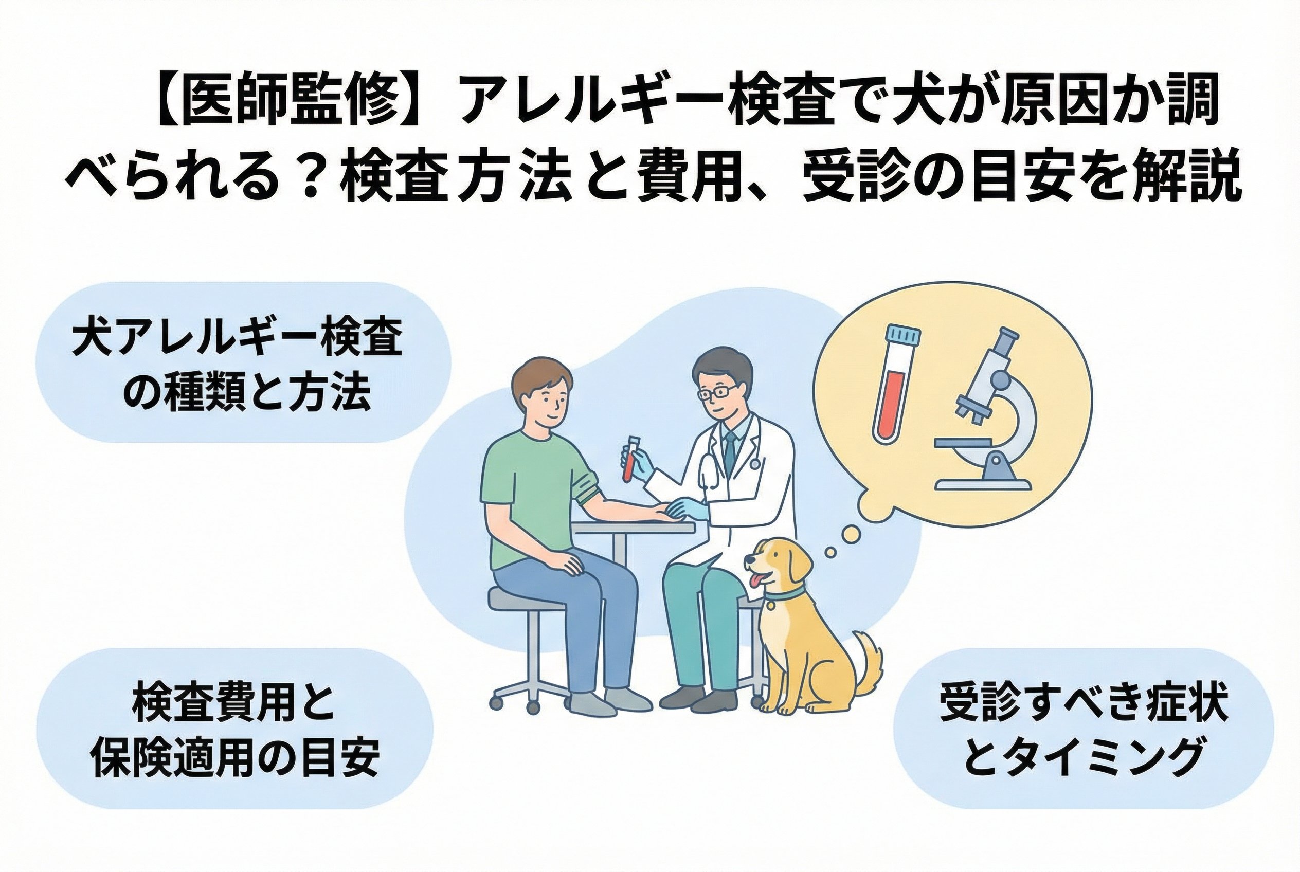 検査前後に自宅でできる犬アレルギー対策