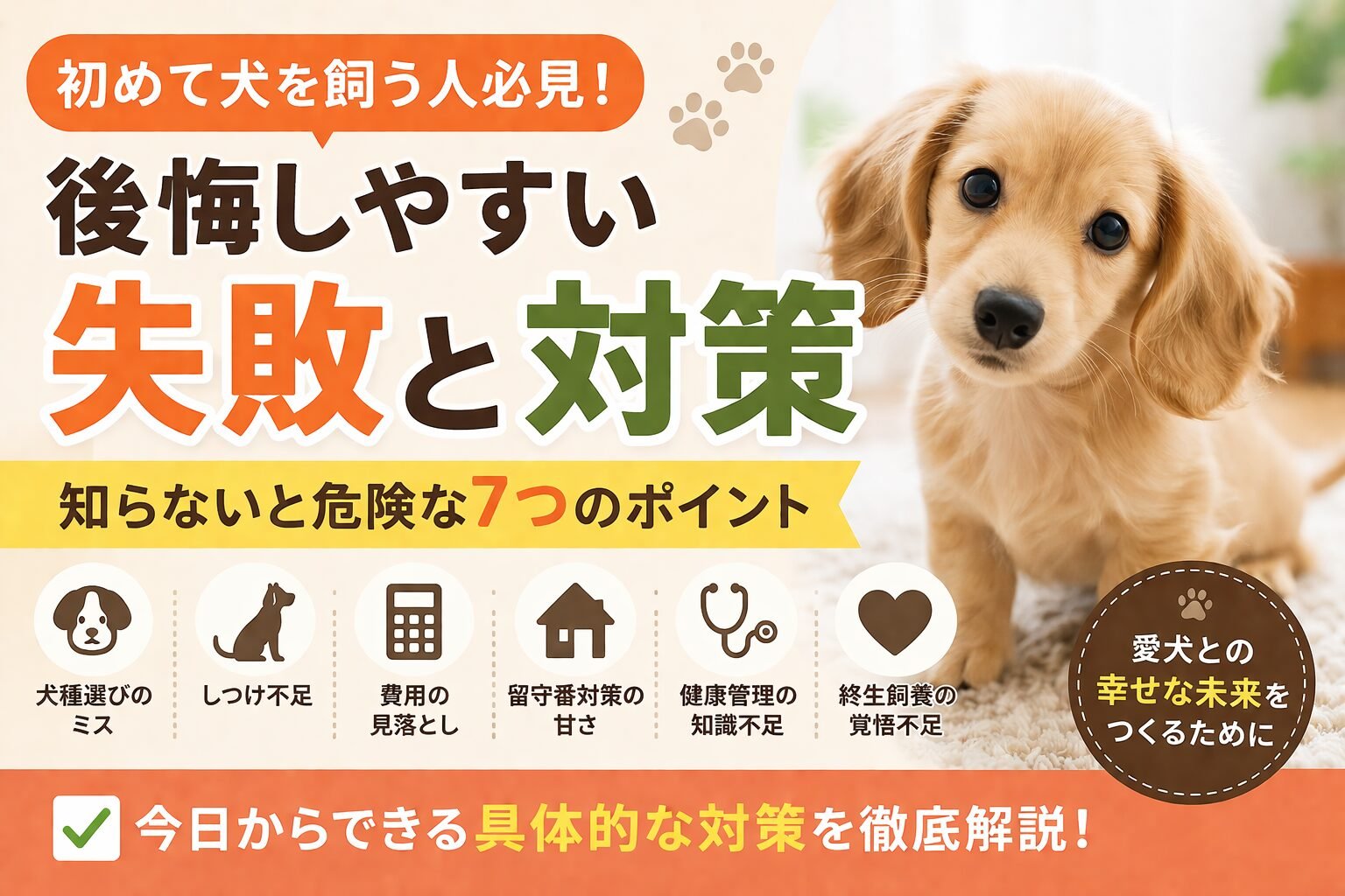 犬がトイレを失敗する主な理由7つ