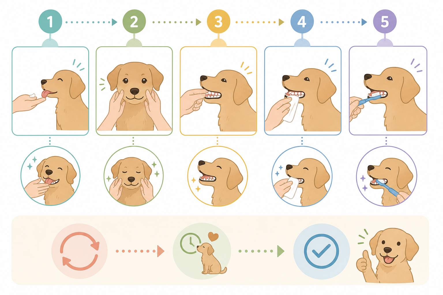 【ステップ別】犬を歯磨きに慣れさせる方法