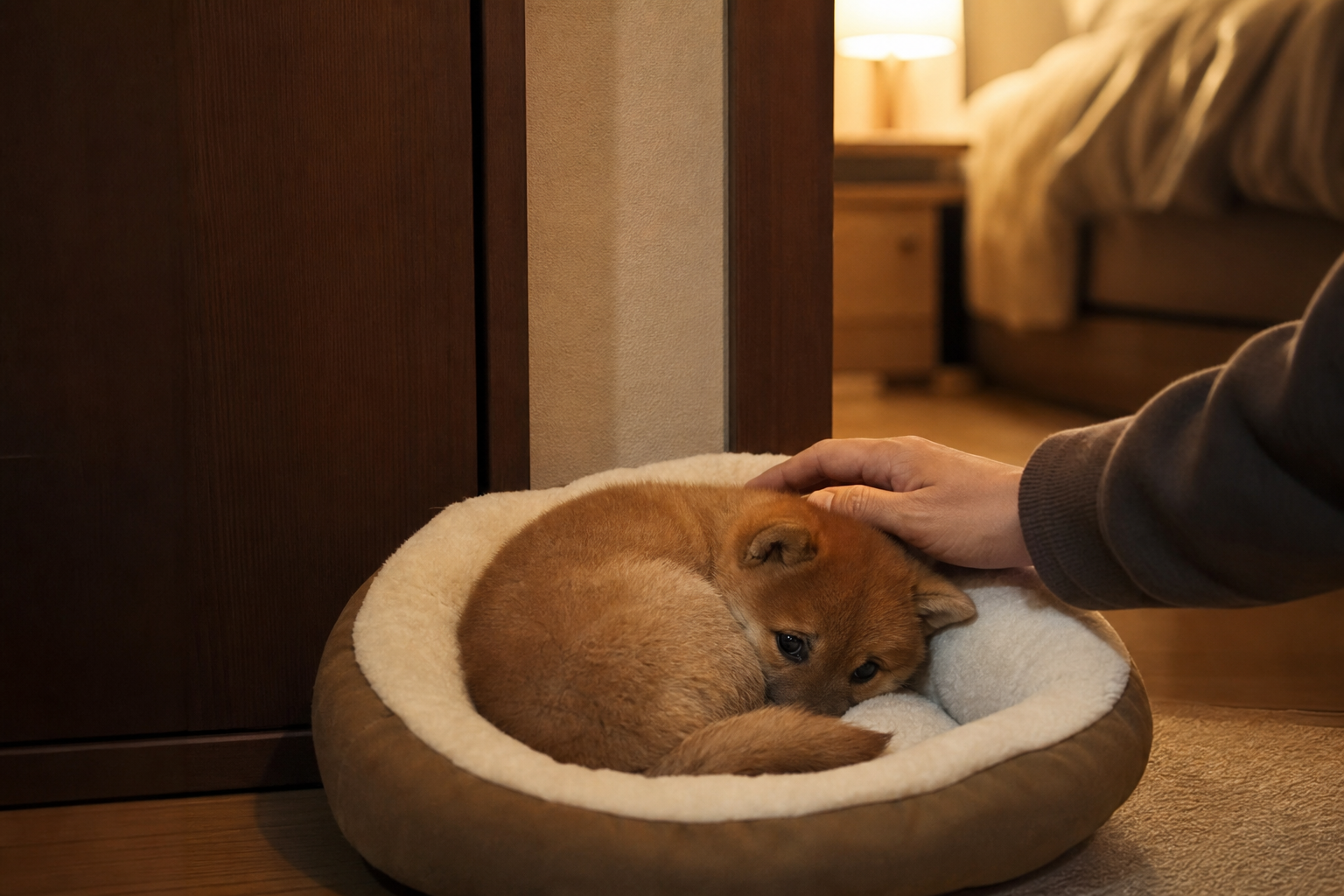 子犬の夜泣きはいつまで続く?期間の目安を解説