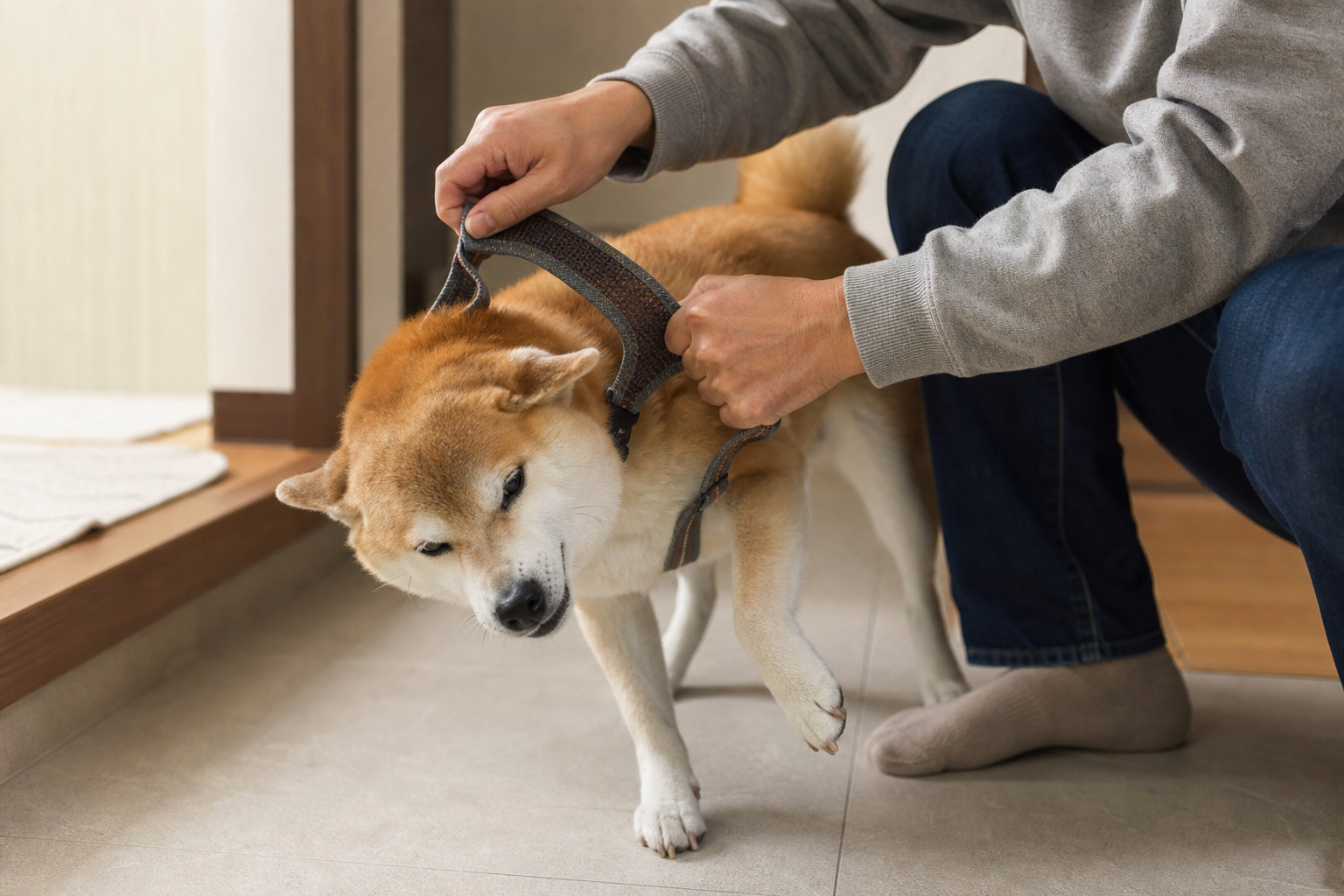 ハーネスを嫌がるときにやってはいけないNG行動