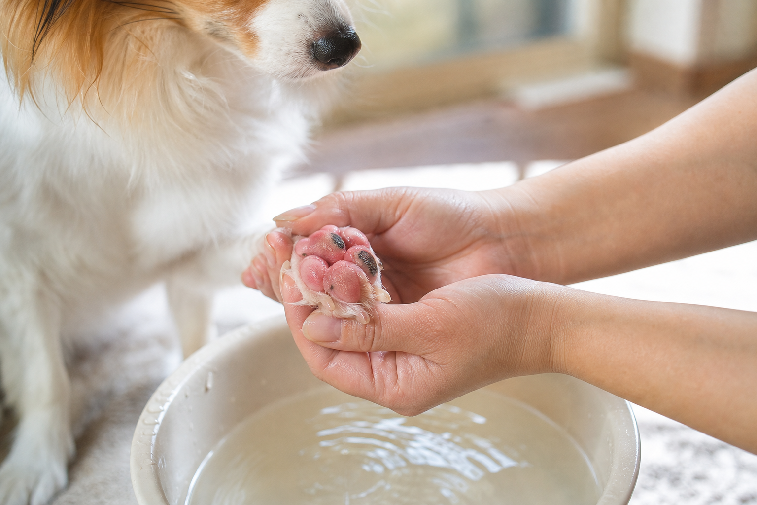 犬の肉球がやけどしたときのサインと応急処置