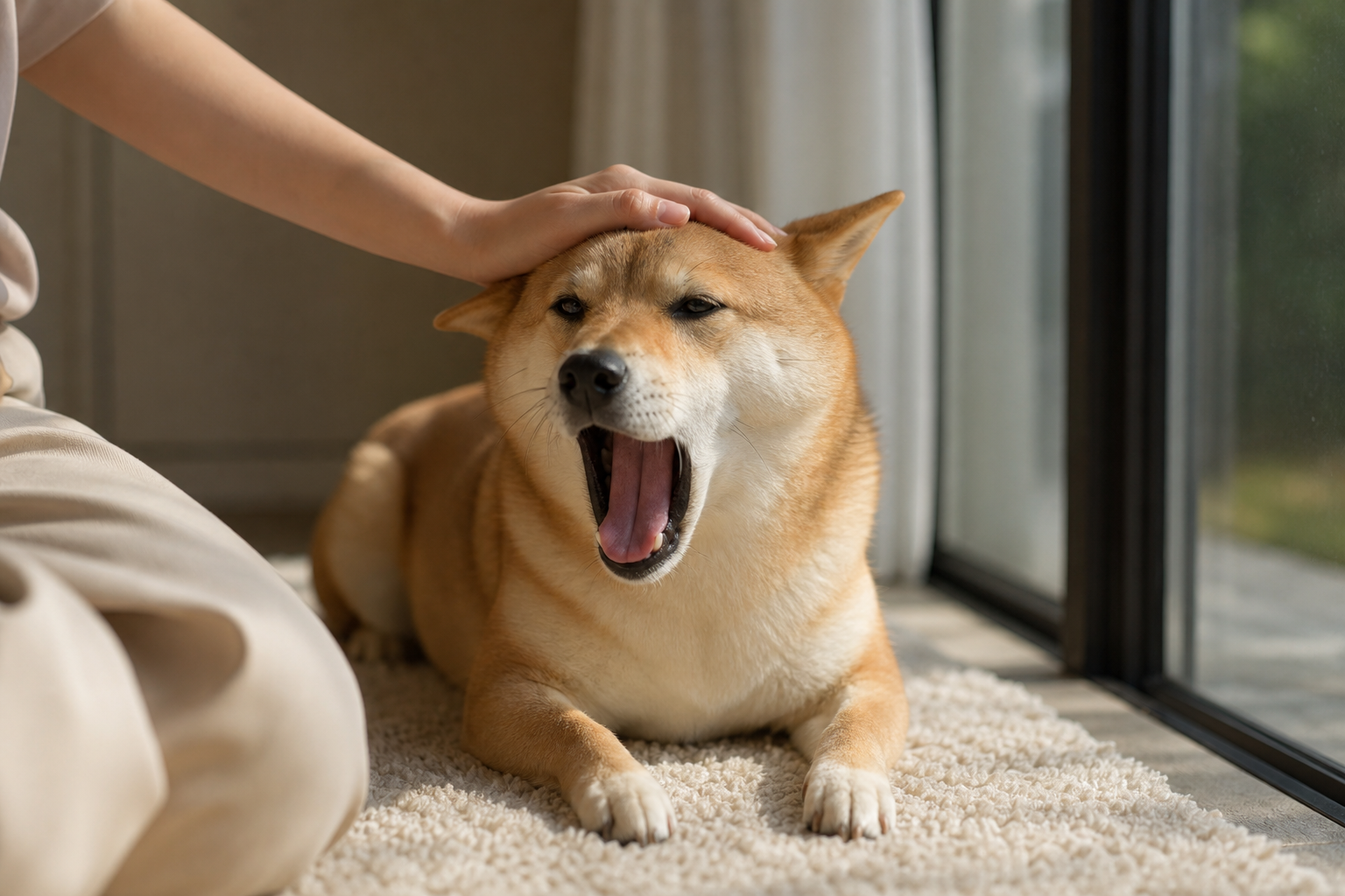 撫でているときに犬があくびをするのはなぜ?――信頼と緊張が混ざった複雑な心理