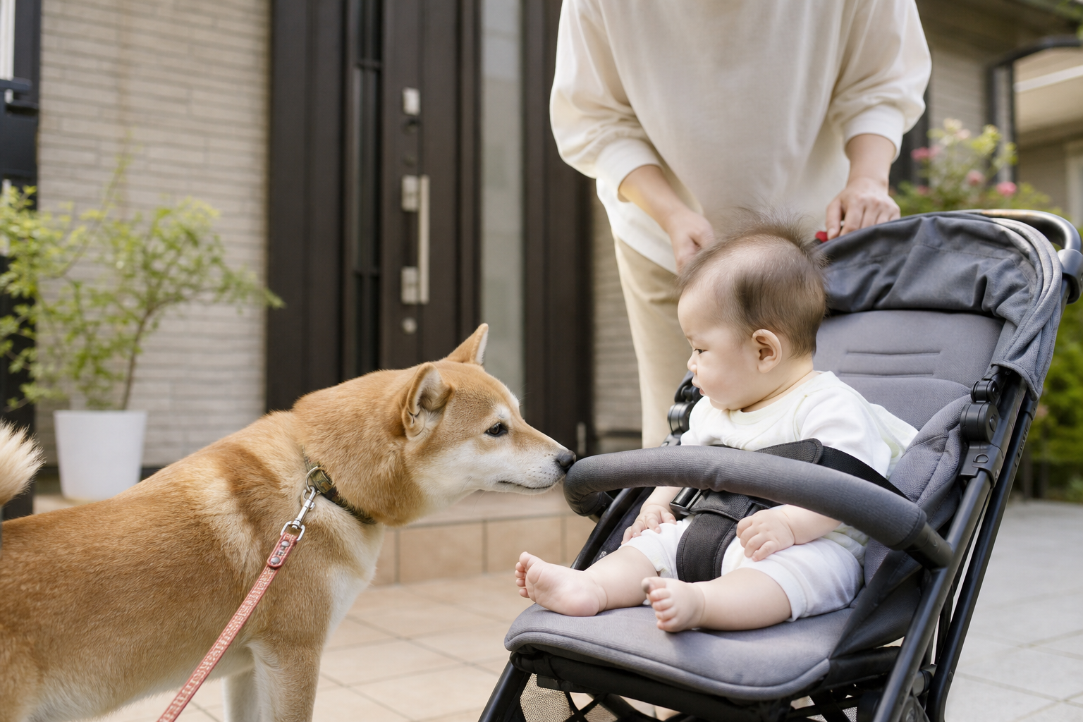 赤ちゃんと犬の初対面は「外で会わせる」が理想