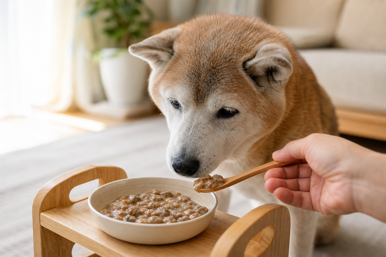 老犬の食欲がないときに自宅でできる対処法・食事の工夫