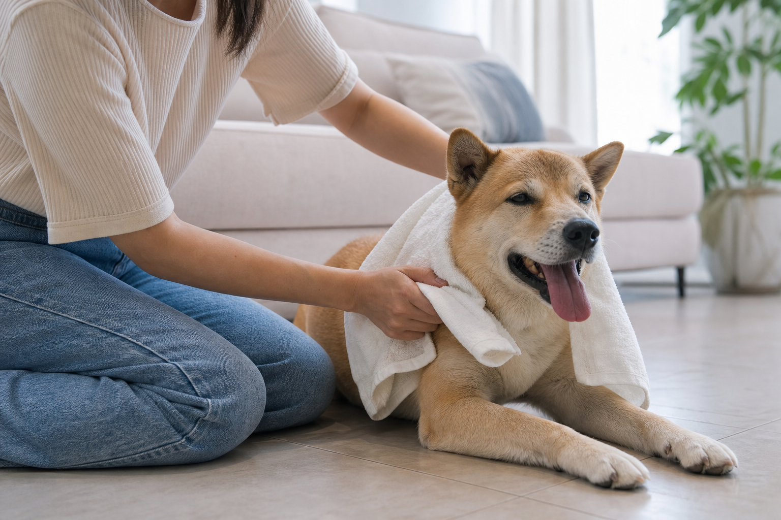 熱中症になってしまったら？室内でできる応急処置と動物病院への判断基準