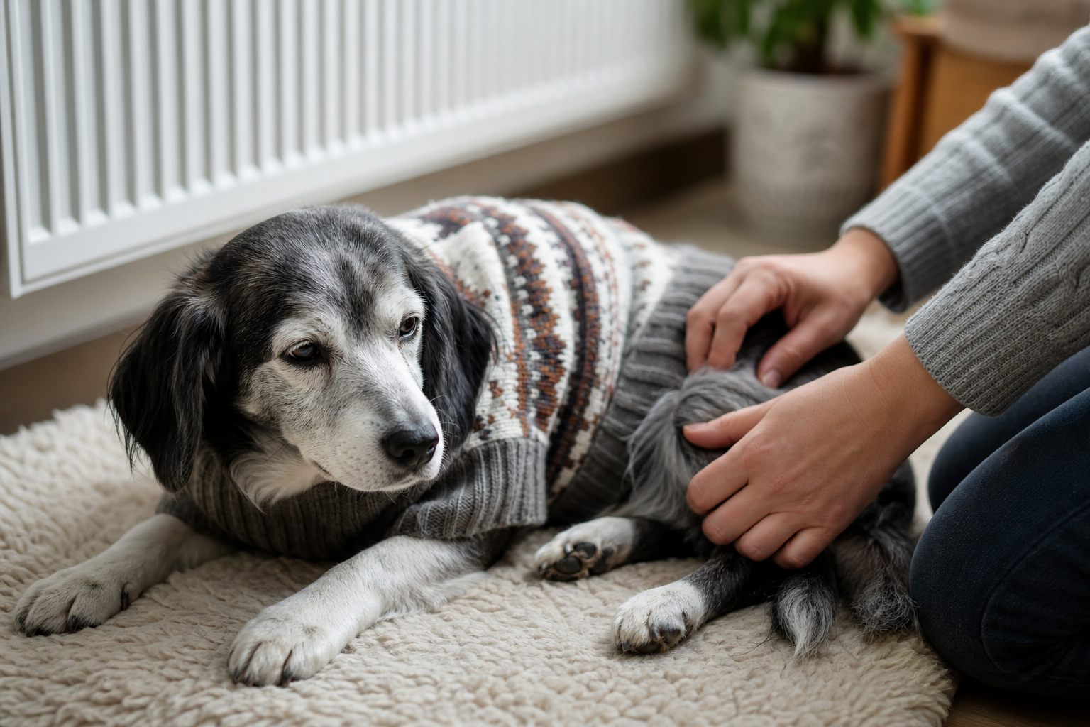 老犬・シニア犬の冬ケアは特別な配慮が必要|持病悪化を防ぐポイント